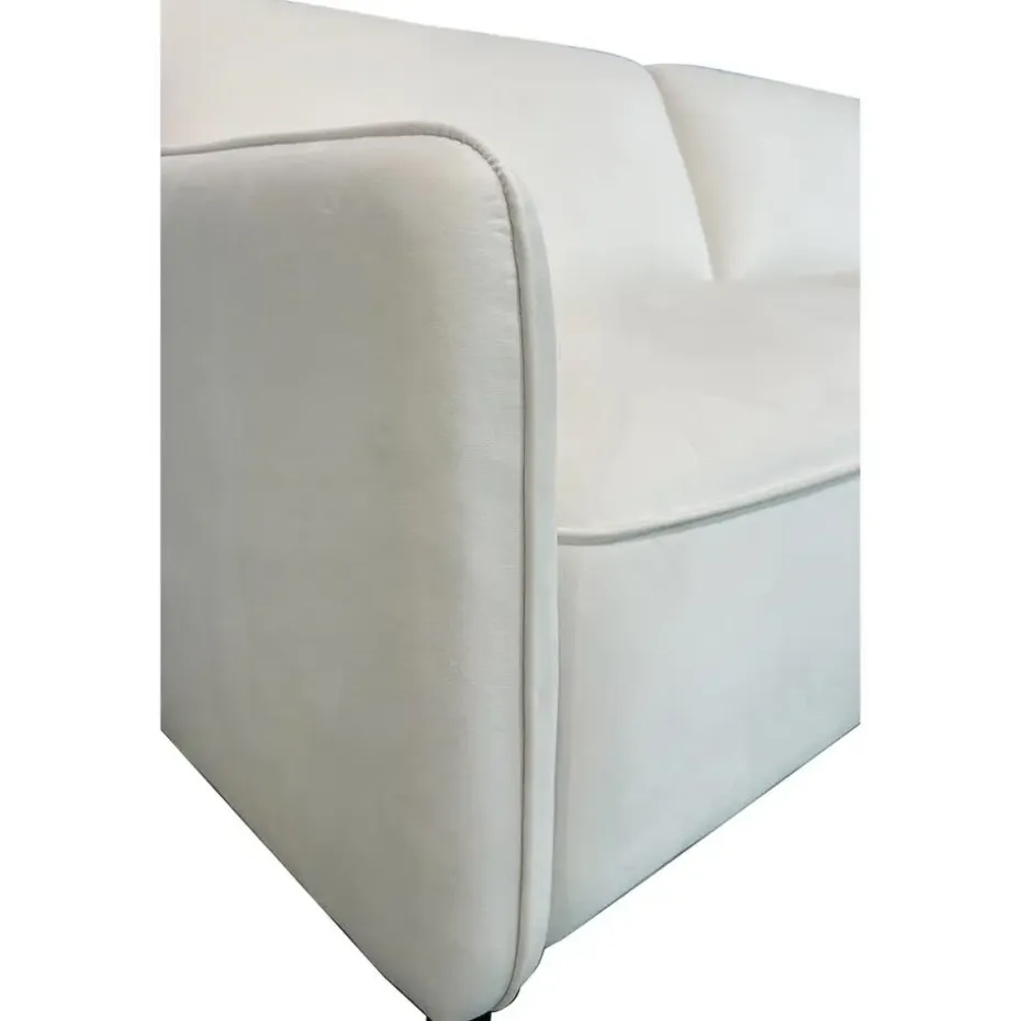 Alicia - Slaapbank 3-zits in crèmekleurige fluweel