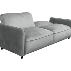 Alicia - Slaapbank 3-zits in lichtgrijze fluweel