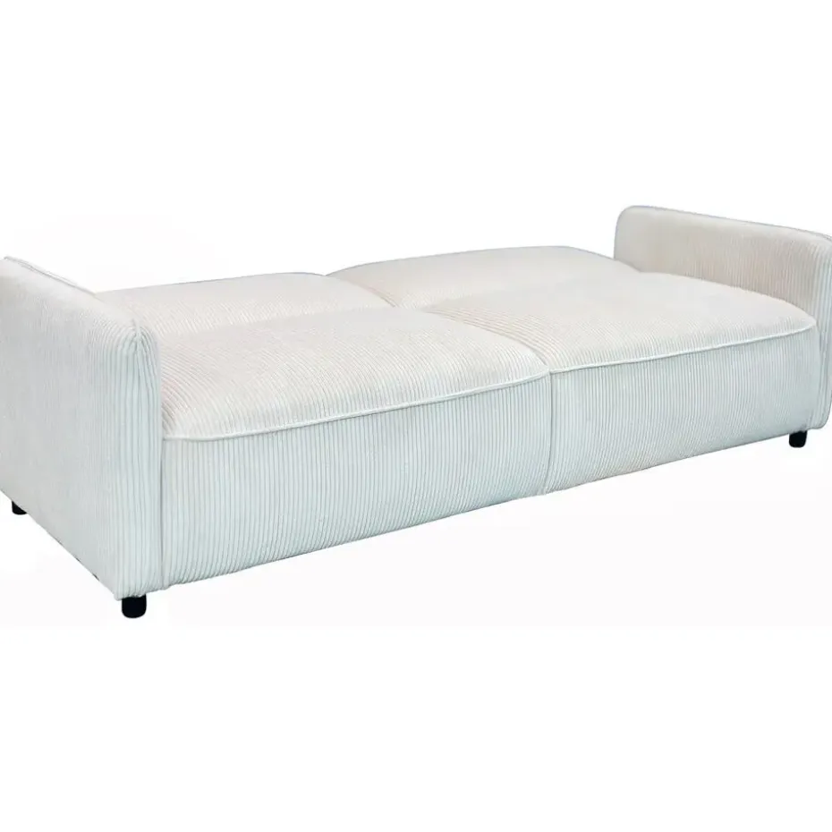 Alicia - Slaapbank 3-zits in crèmekleurige stof