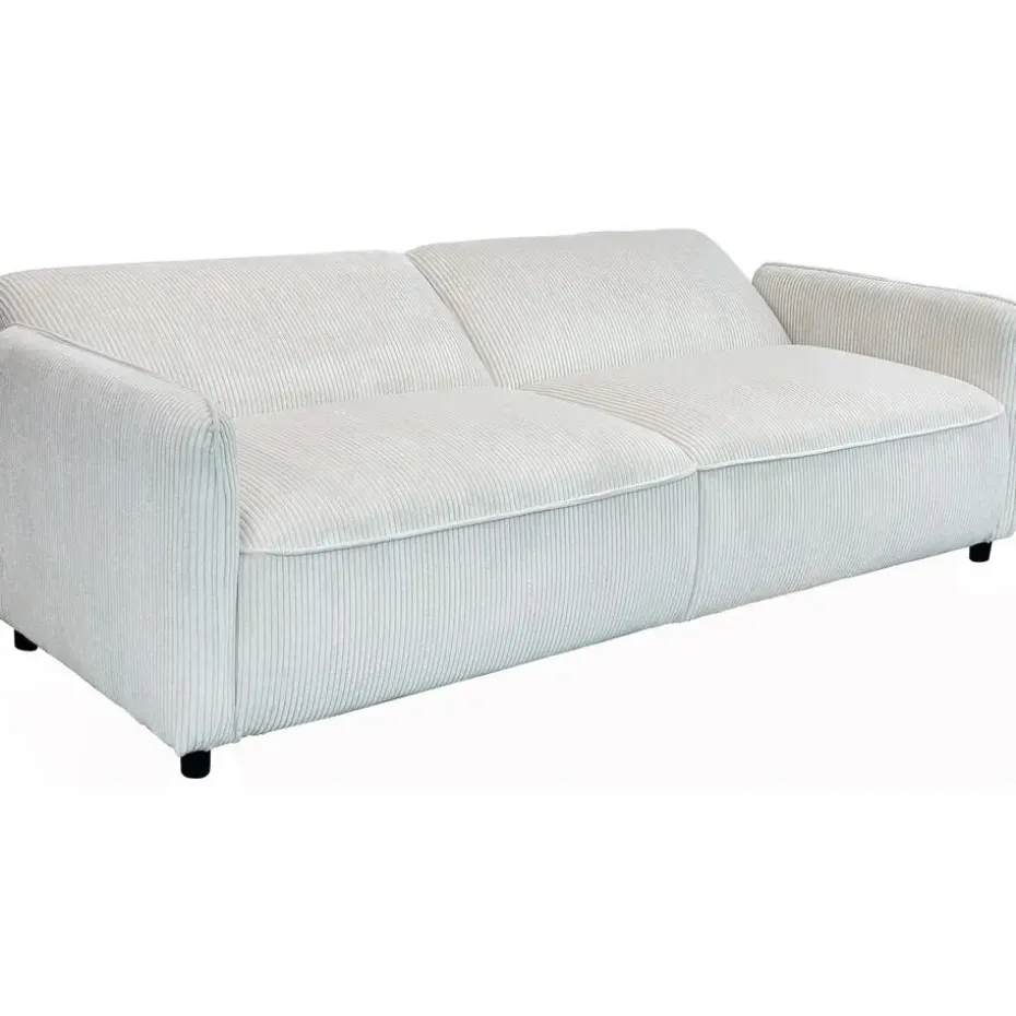 Alicia - Slaapbank 3-zits in crèmekleurige stof