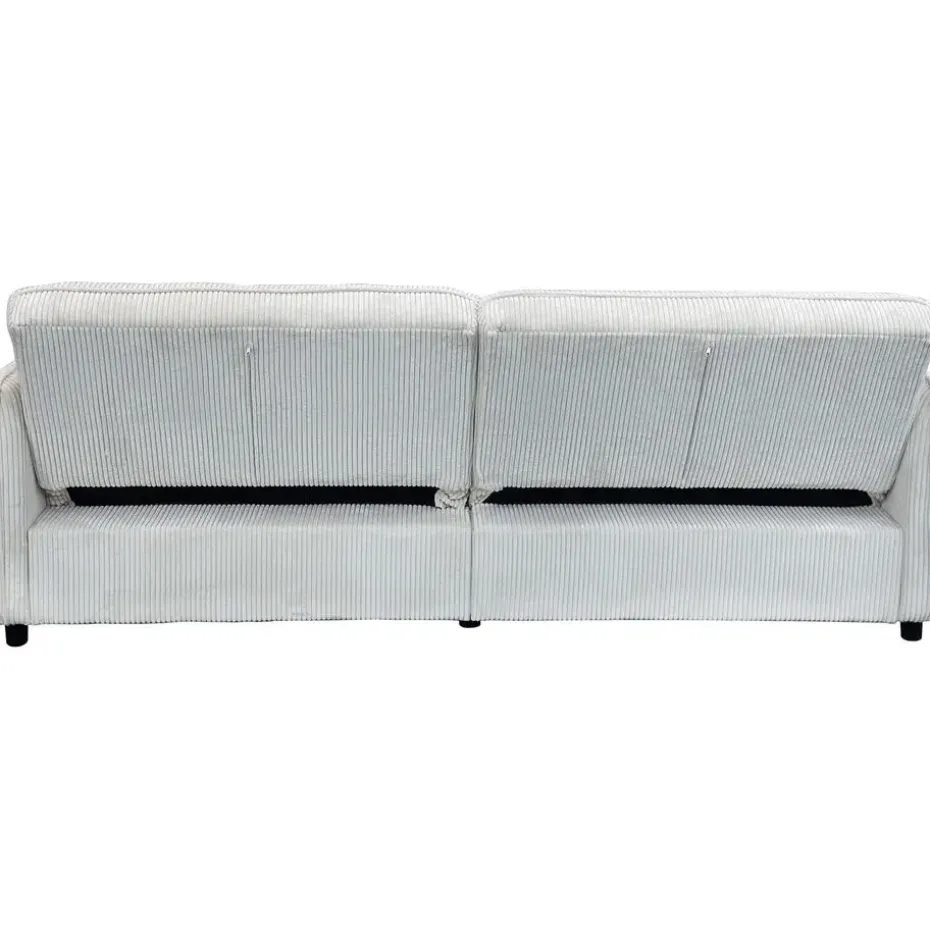 Alicia - Slaapbank 3-zits in crèmekleurige stof