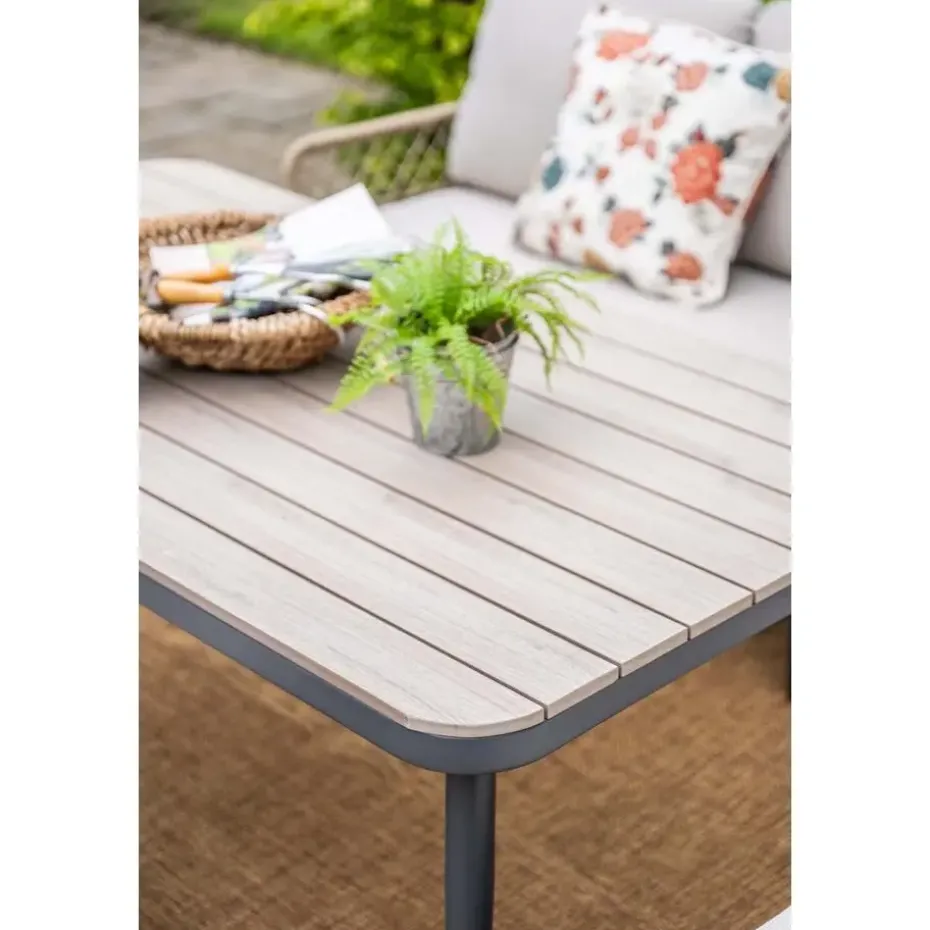 Allasio lounge-dining hoekset - 5-dlg. - c.black - desert sand - VW