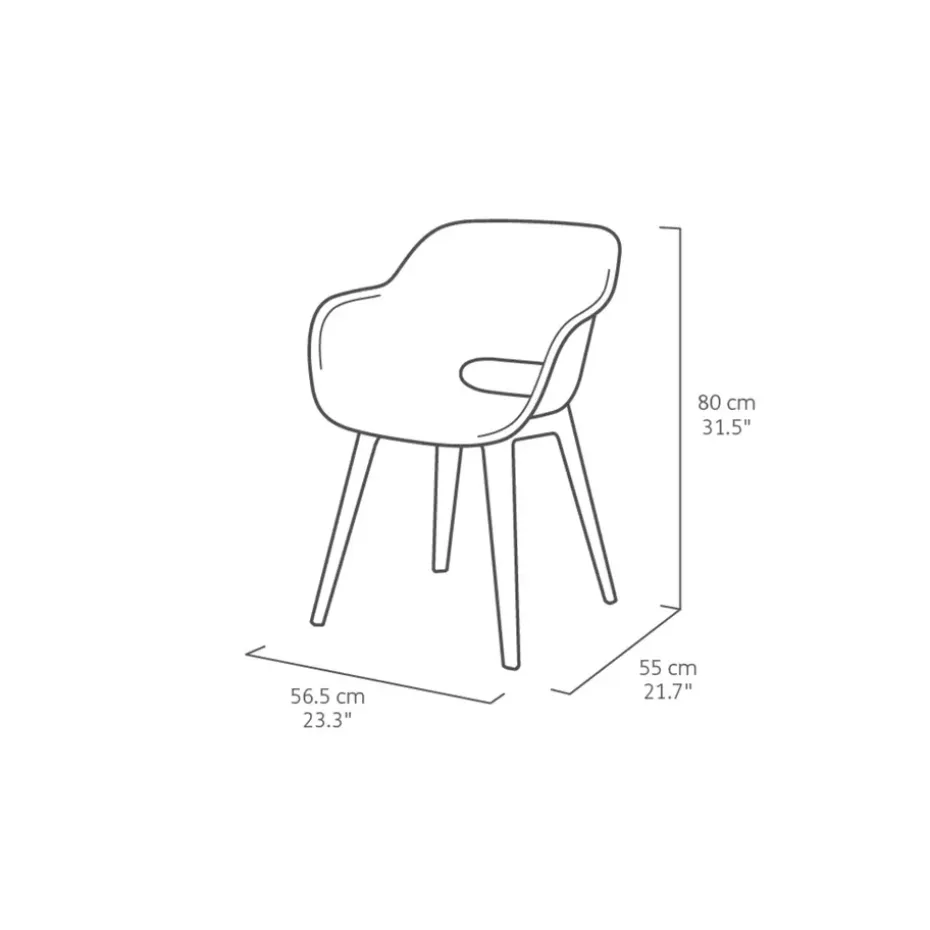 Allibert Tuinstoel Akola - wit (2 stuks)
