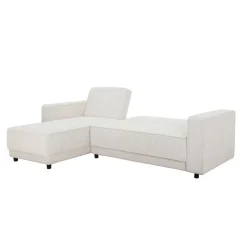Allie - 3-zits hoekslaapbank in crèmekleurige stof