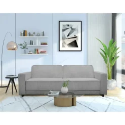 Allie - 3-zits slaapbank in grijs stof