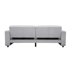 Allie - 3-zits slaapbank in lichtgrijs fluweel