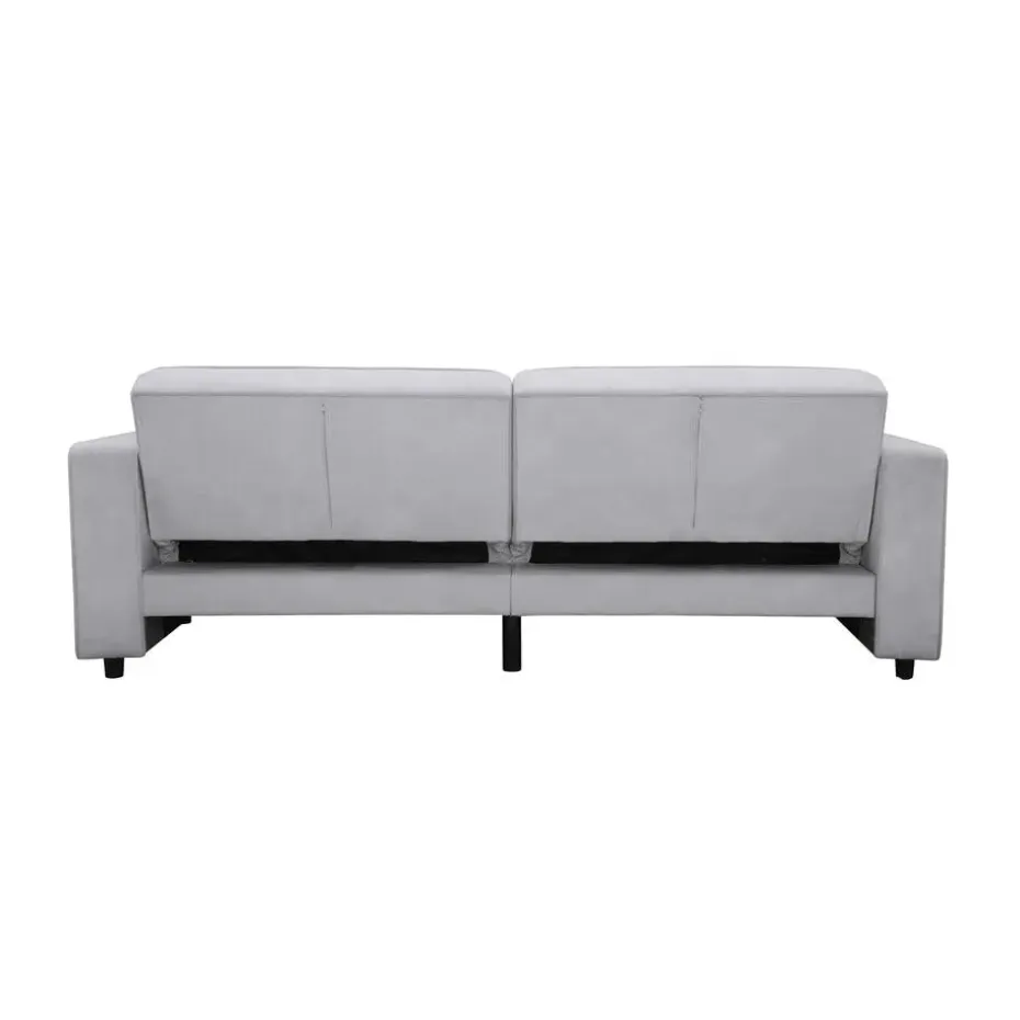 Allie - 3-zits slaapbank in lichtgrijs fluweel