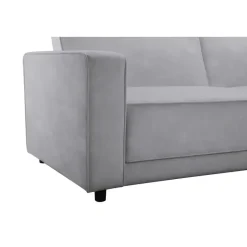 Allie - 3-zits slaapbank in lichtgrijs fluweel