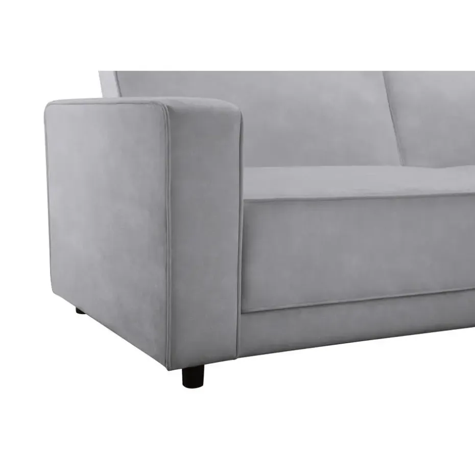 Allie - 3-zits slaapbank in lichtgrijs fluweel