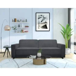 Allie - 3-zits slaapbank in antraciet stof