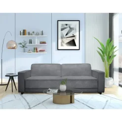 Allie - 3-zits slaapbank in antraciet fluweel