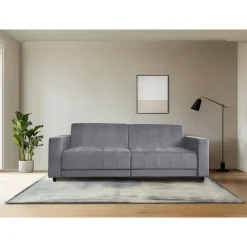 Allie II - Slaapbank 3-zits in antraciet fluweel