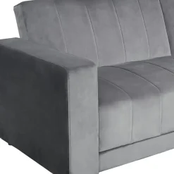 Allie II - Slaapbank 3-zits in antraciet fluweel