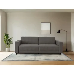 Allie II - Slaapbank 3-zits in donkerbruine stof