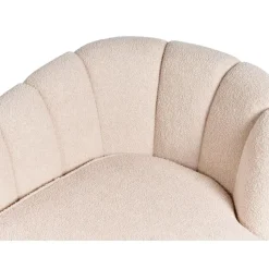 ALLIER - Chaise longue - Beige - Rechterzijde - Bouclé