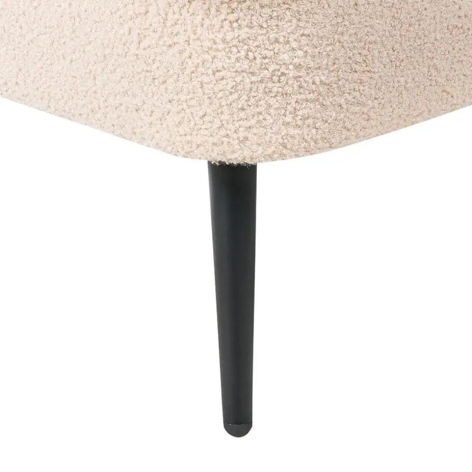 ALLIER - Chaise longue - Beige - Linkerzijde - Bouclé