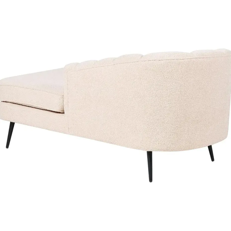 ALLIER - Chaise longue - Beige - Linkerzijde - Bouclé