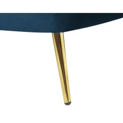 ALLIER - Chaise longue - Blauw - Linkerzijde - Fluweel