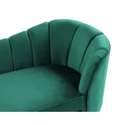 ALLIER - Chaise longue - Groen - Rechterzijde - Fluweel