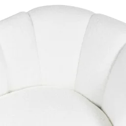 ALLIER - Chaise longue - Off-white - Rechterzijde - Bouclé