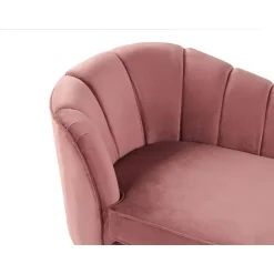 ALLIER - Chaise longue - Roze - Linkerzijde - Fluweel
