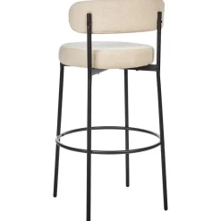 ALLISON - Barkruk set van 2 - Lichtbeige - Bouclé