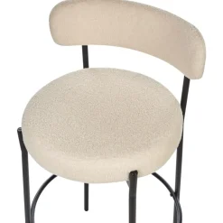 ALLISON - Barkruk set van 2 - Lichtbeige - Bouclé