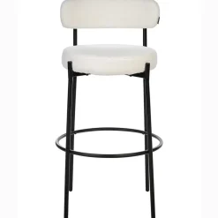 ALLISON - Barkruk set van 2 - Wit - Bouclé