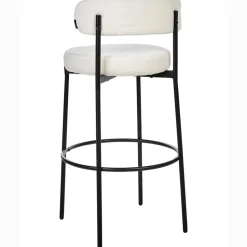 ALLISON - Barkruk set van 2 - Wit - Bouclé