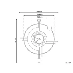 ALLOGNY - Wandklok - Goud/Zwart - Ijzer