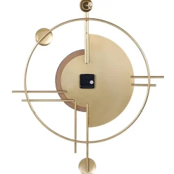 ALLOGNY - Wandklok - Goud/Zwart - Ijzer