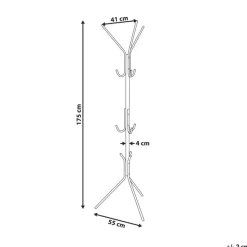 ALMENA - Kapstok - Zwart - Metaal