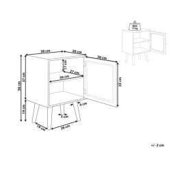 ALMO - Nachtkastje - Lichte houtkleur - MDF