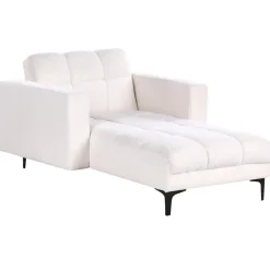 ALNES - Chaise longue - Wit - Polyester