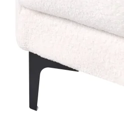 ALNES - Chaise longue - Wit - Polyester