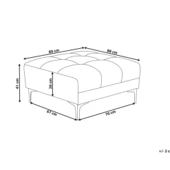 ALNES - Ottomaan - Lichtrood - Polyester