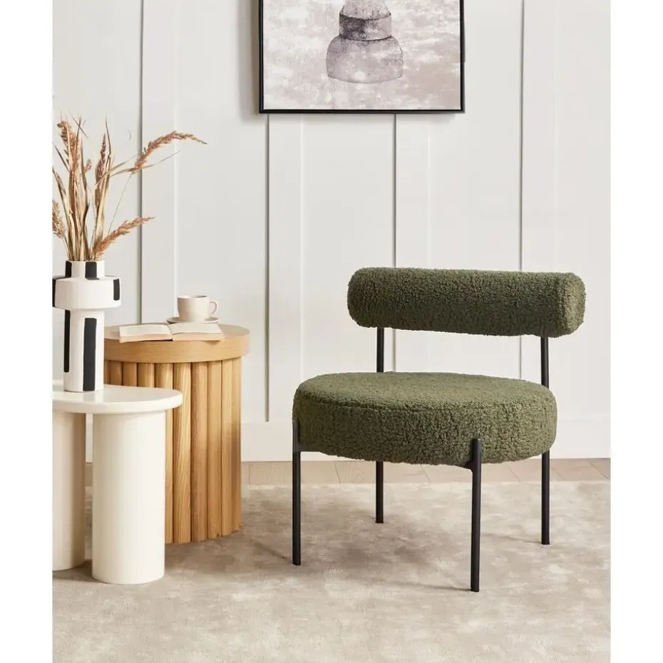 ALPHA - Fauteuil - Groen - Bouclé