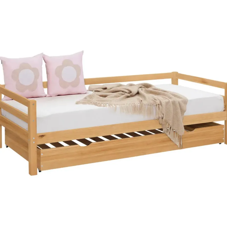 Alpi - Bed met bedlade 90x200 cm in grenen