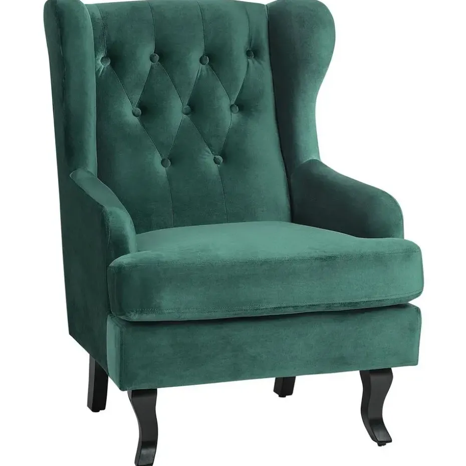 ALTA - Chesterfield fauteuil - Groen - Fluweel