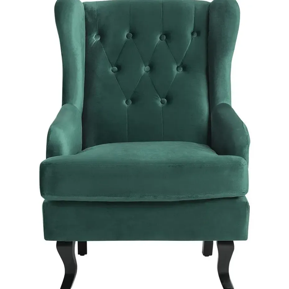 ALTA - Chesterfield fauteuil - Groen - Fluweel