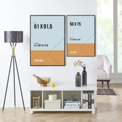 Aluminium Fotokader, Fotolijst met Formaat 50 cm x 75 cm, Plexiglas, Zwarte Rand