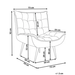 ALVESTA - Fauteuil - Mintgroen - Stof