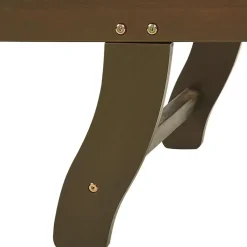 AMANTEA - Ligstoel - Donkere houtkleur/Gestreept - Acaciahout