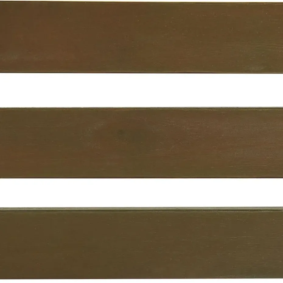 AMANTEA - Ligstoel - Donkere houtkleur/Gestreept - Acaciahout