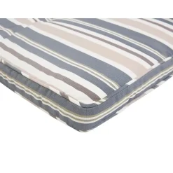 AMANTEA - Ligstoel - Donkere houtkleur/Gestreept - Acaciahout