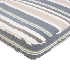 AMANTEA - Ligstoel - Donkere houtkleur/Gestreept - Acaciahout