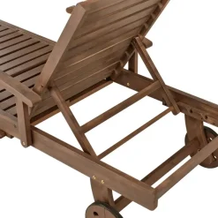 AMANTEA - Ligstoel - Donkerbruin - Acaciahout