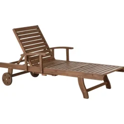 AMANTEA PREMIUM II - Tuinligstoel - Taupe - Acaciahout