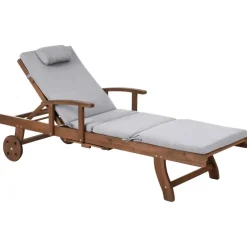 AMANTEA PREMIUM II - Tuinligstoel - Grijs - Acaciahout