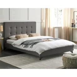 AMBASSADOR - Tweepersoonsbed - Grijs - 140 x 200 cm - Polyester